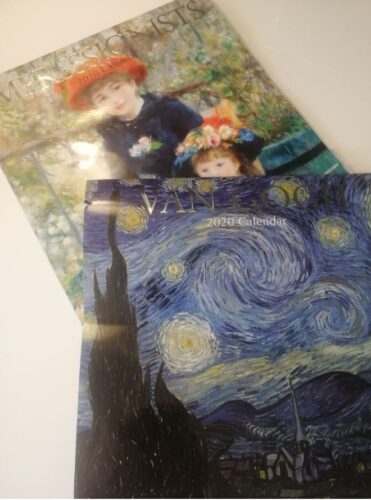 calendare de perete, având ca temă picturi ale impresioniștilor și Van Gogh